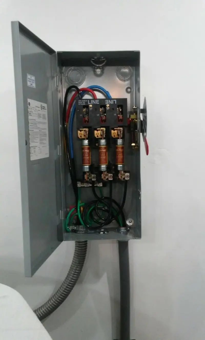 Three-phase disconnect switch installed for Electrical Wiring & Rewiring in River Vale